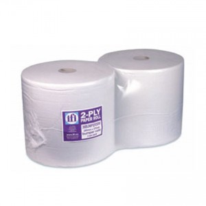 White Bumper Roll Wipeclean Professional 2ply - 2 Per Pack