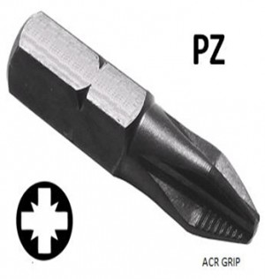 PZ2 Driver Bits Ribbed Anti Cam Pack of 10