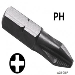 PH2 Driver Bits Ribbed Anti Cam Pack Of 10