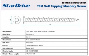 Stardrive Frame Screw