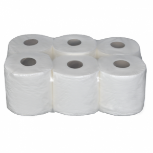 White Centrefeed Roll Embossed Contractors 2 Ply - 6 Per Pack
